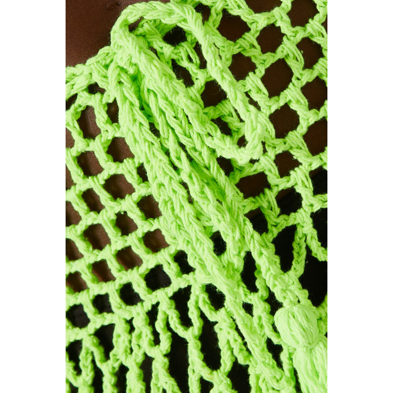 Alix Pinho - Smooth Air Crochet Pants in Cotton Green