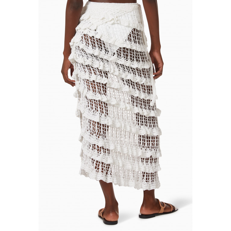 Alix Pinho - Laise Crochet Maxi Skirt in Cotton
