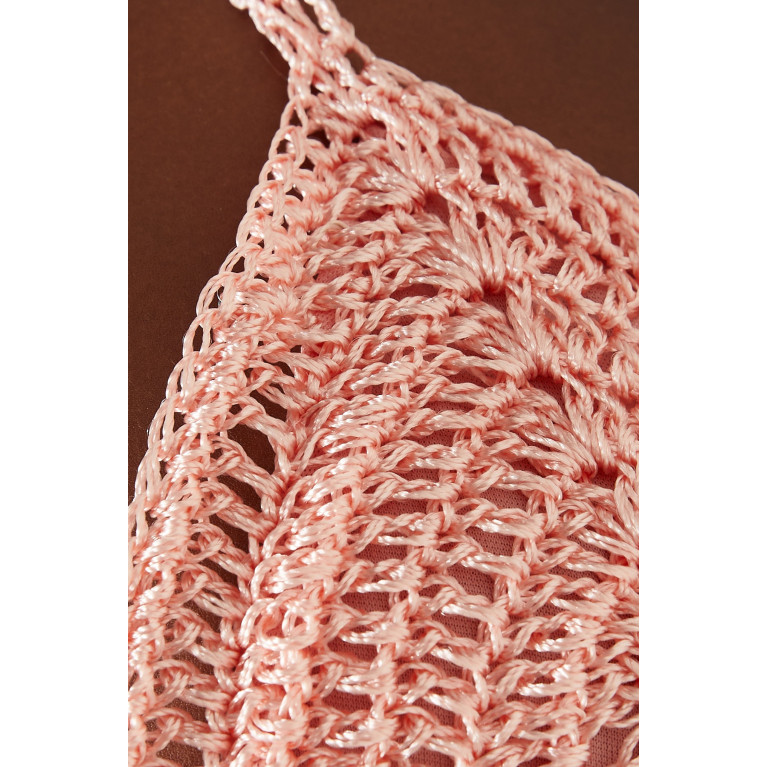 Alix Pinho - Rose Halter Crochet Crop Top