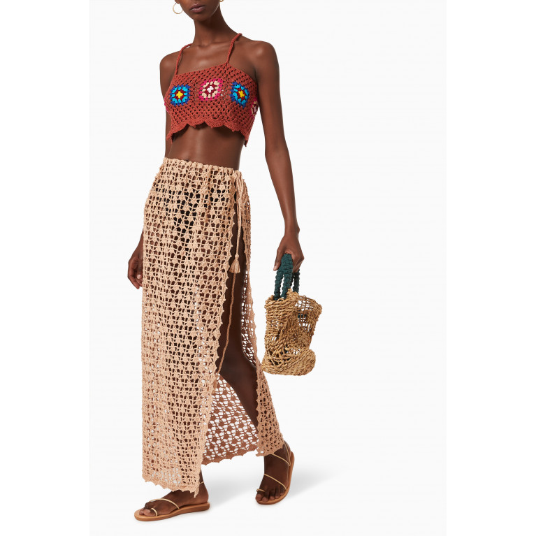 Alix Pinho - Renewal Crochet Maxi Skirt in Cotton
