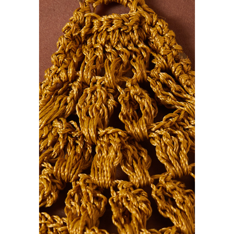 Alix Pinho - Shine Halterneck Crochet Cropped Top