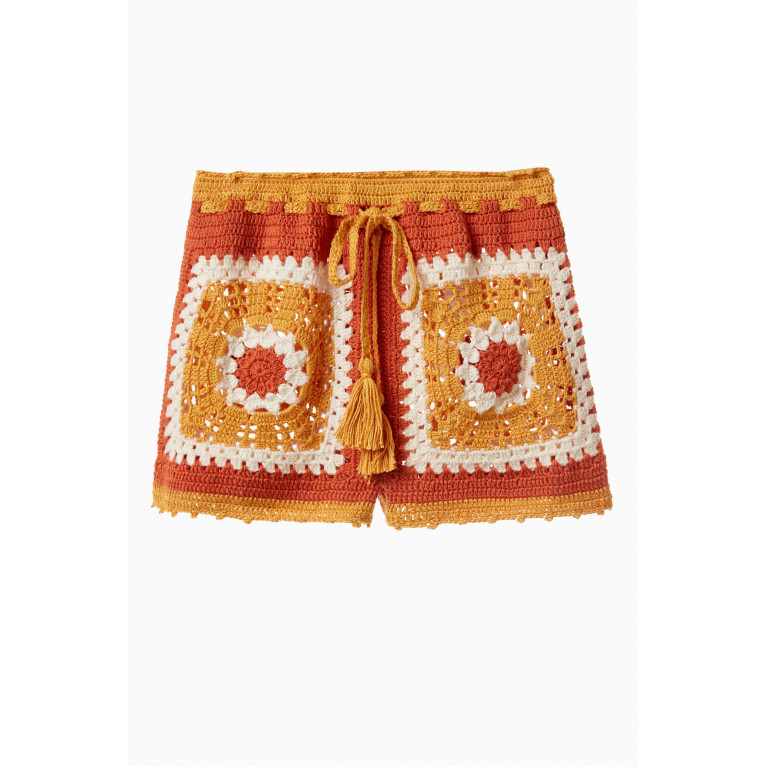 Alix Pinho - Duna Crochet Shorts in Cotton