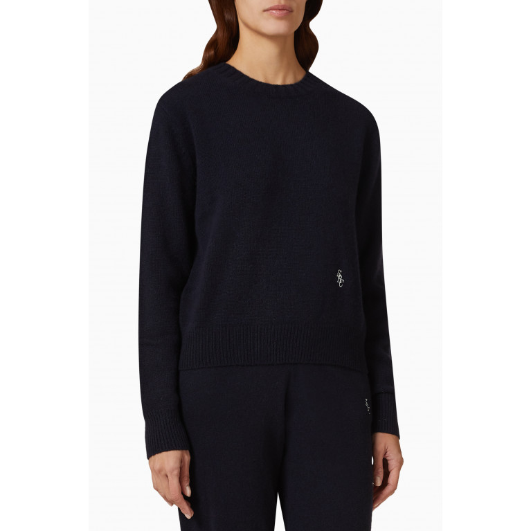 Sporty & Rich - Itzel Crewneck Sweater in Cashmere Knit