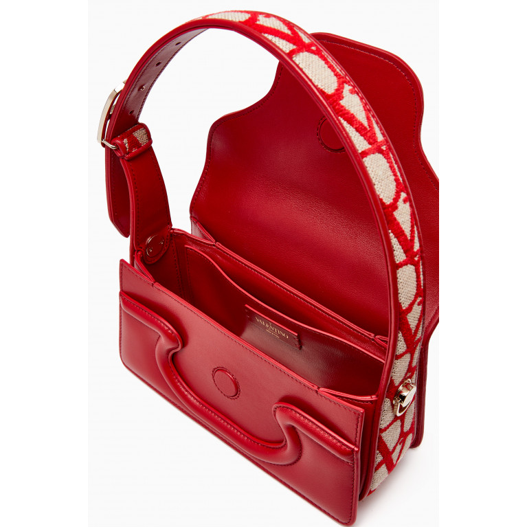 Valentino - Valentino Garavani Le Grand Deuxième Shoulder Bag in Toile Iconographe Red