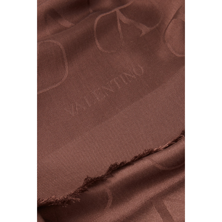 Valentino - V-logo Jacquard Shawl in Silk & Wool