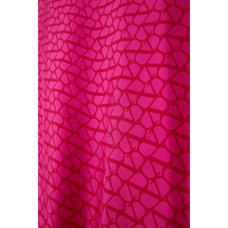 Valentino - Valentino Garavani VLogo Signature Silk Scarf in Toile Iconographe Silk Pink