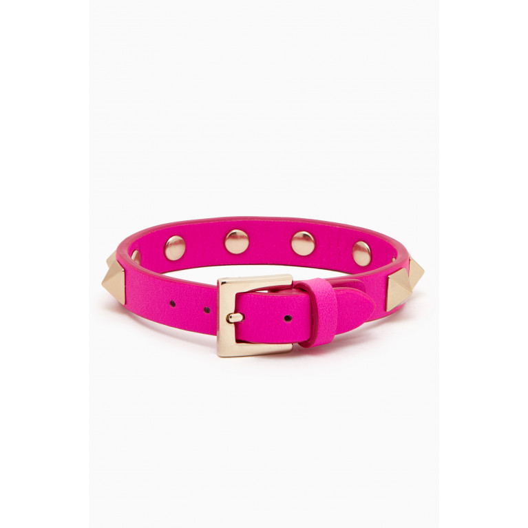 Valentino - Valentino Garavani Rockstud Bracelet in Leather Pink