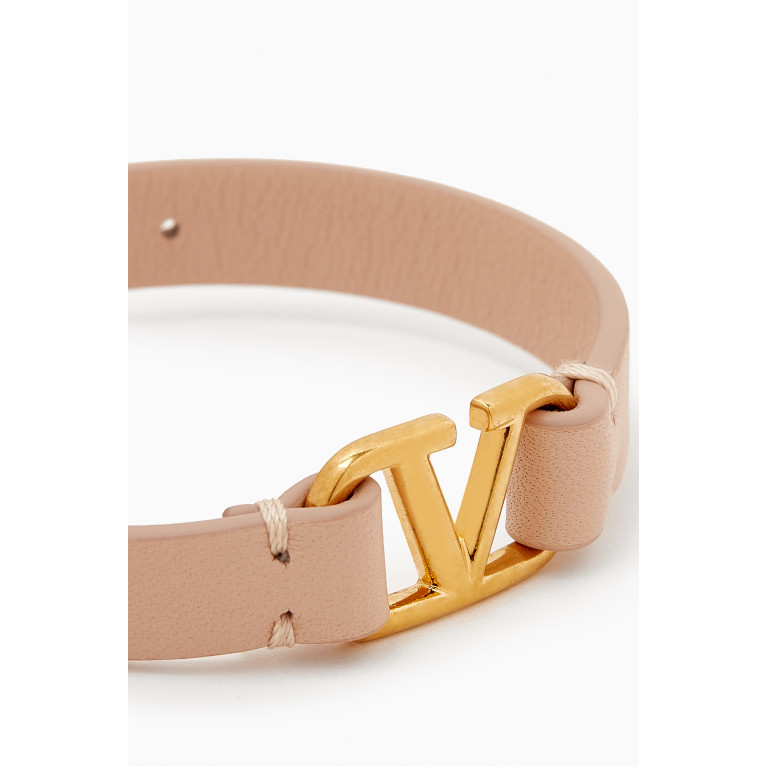 Valentino - Valentino VLOGO Bracelet in Leather Pink