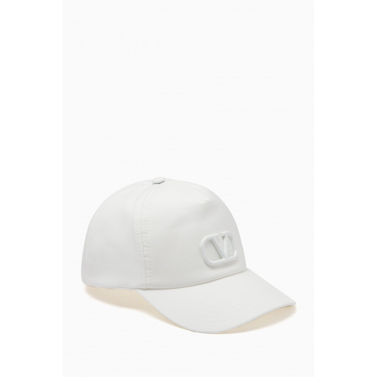 Valentino - Valentino Garavani Logo Baseball Cap in Nylon White
