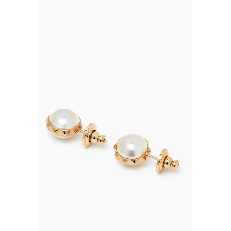 Valentino - Perla Rockstud Earrings in Metal & Swarovski® Pearls
