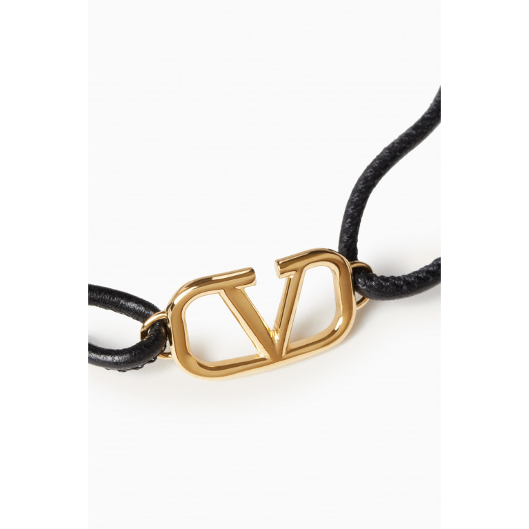 Valentino - VLOGO Bracelet in Leather Black