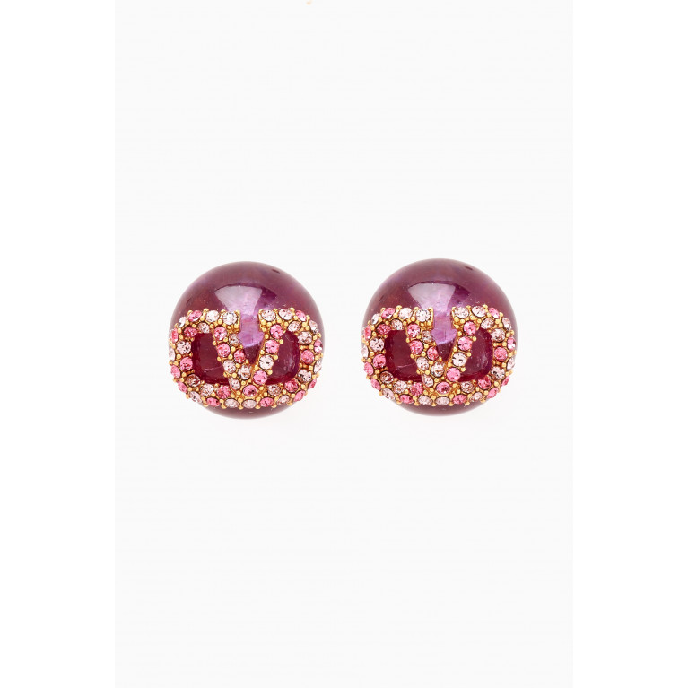 Valentino - VLogo Signature Earrings Purple