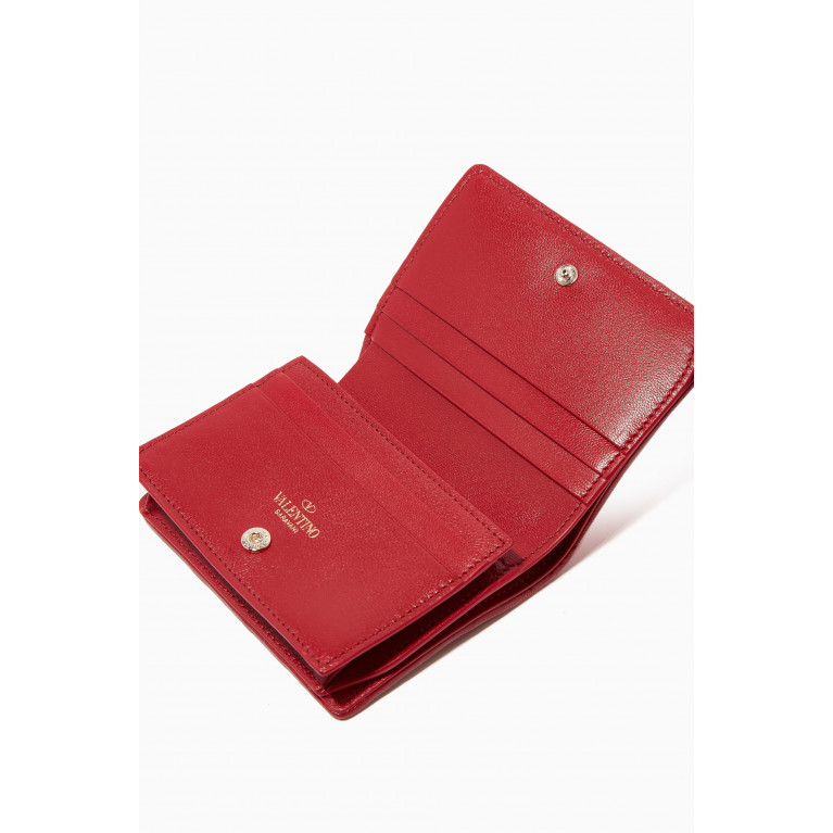 Valentino - Valentino Garavani French Wallet in Toile Iconographe Red