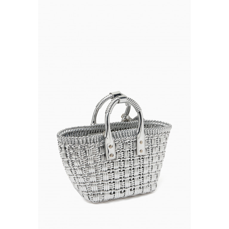 Balenciaga - Bistro Basket XS Tote Bag in Metallic Faux-leather