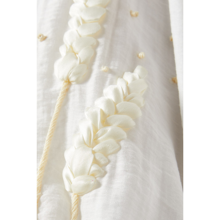 Hessa Falasi - Floral-embroidered Abaya