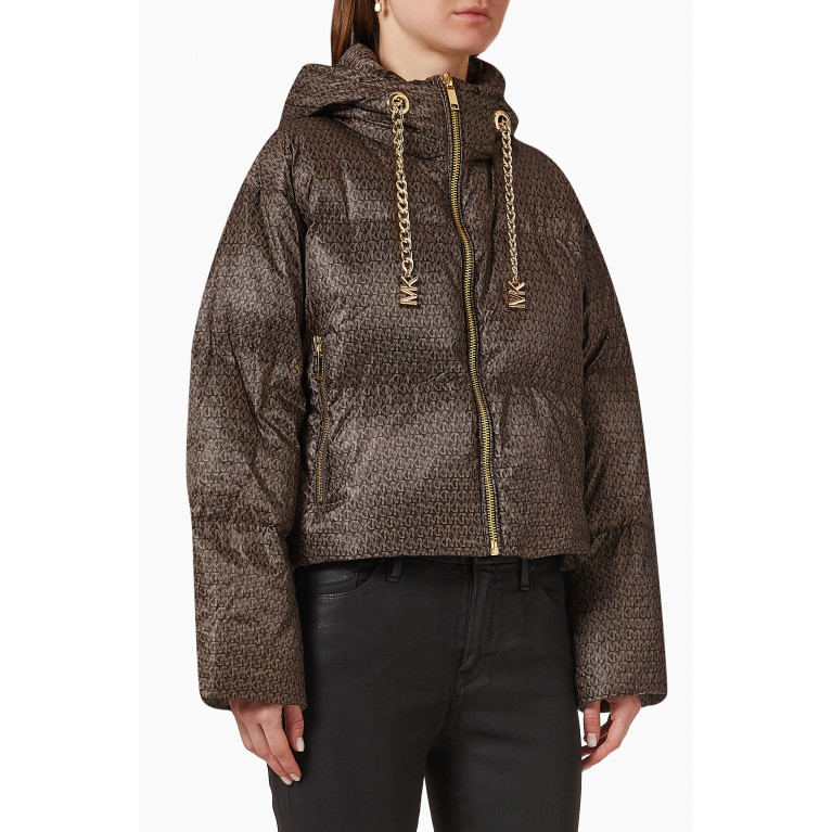 MICHAEL KORS - Logo Puffer Jacket in Recycled Polyester