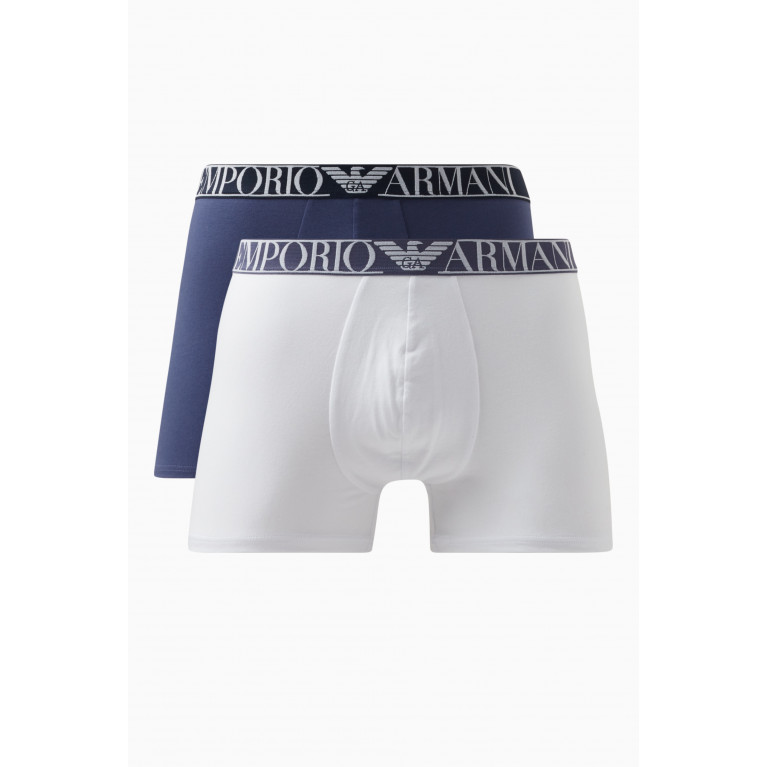 Emporio Armani - Endurance Boxers in Cotton Jersey, Set of 2 White