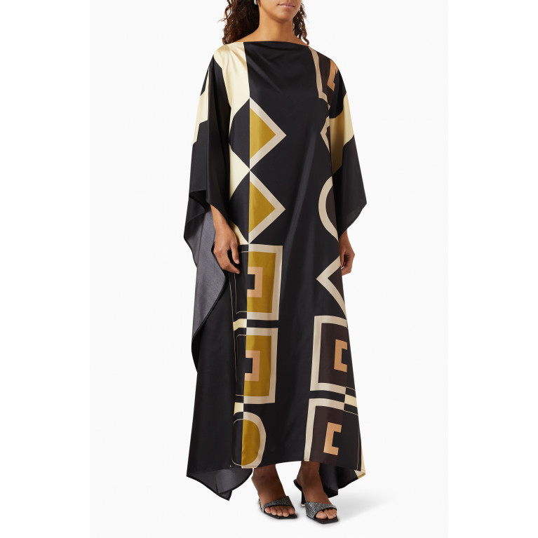 Louisa Parris - The Pampas Maxi Scarf Dress in Silk