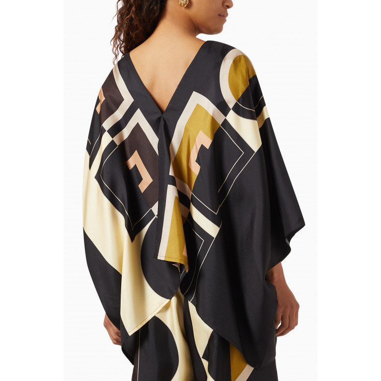 Louisa Parris - The Pampas Majorca Scarf Top in Silk-twill