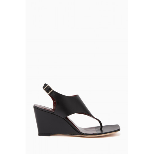 Staud - Alex Thong Wedge Sandals in Nappa Leather