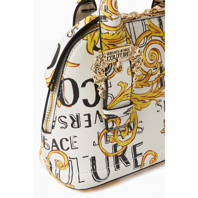 Versace Jeans Couture - Baroque Printed Top Handle Bag in Faux Leather