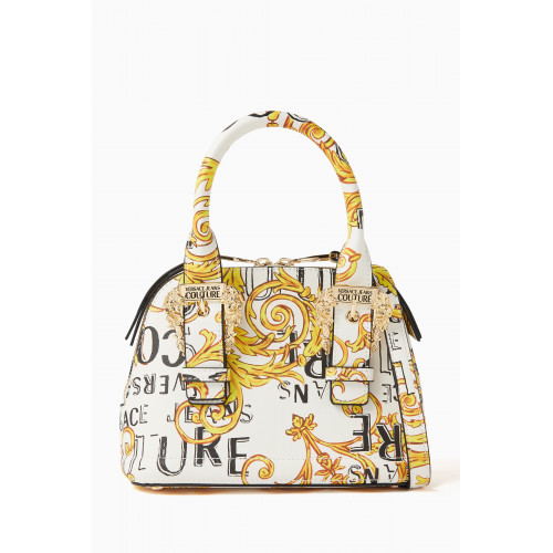 Versace Jeans Couture - Baroque Printed Top Handle Bag in Faux Leather