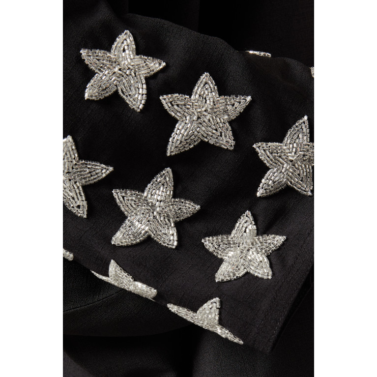 Barza - Star Motif Bead-embellished Abaya