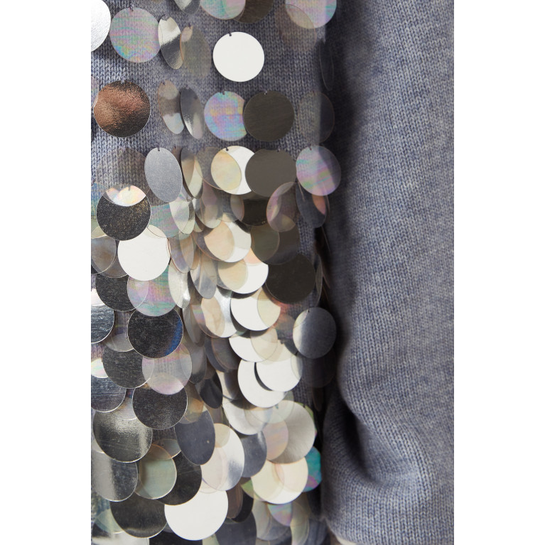 Izaak Azanei - Sequin-embellished Cardigan in Merino Wool-blend