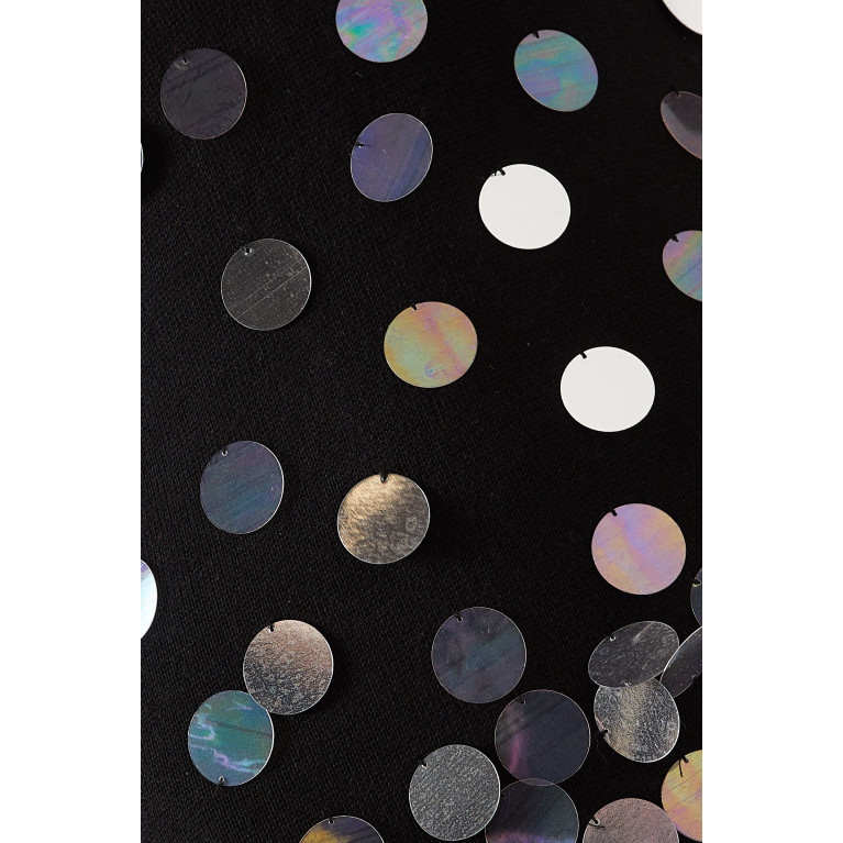 Izaak Azanei - Sequin-embellished Maxi Dress in Cotton-blend Knit