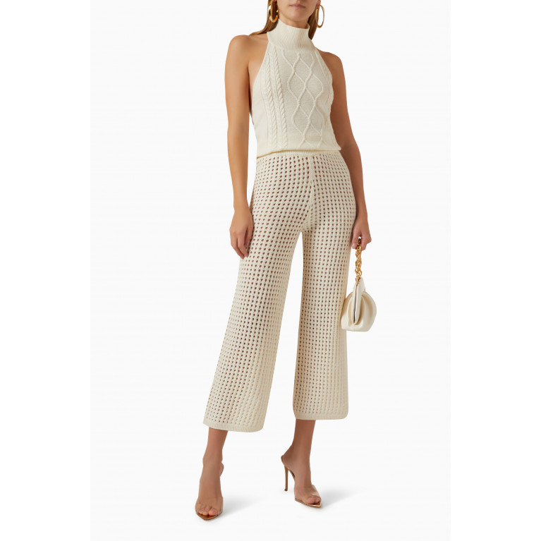 Izaak Azanei - Cable Knit Halter Top in Cashmere Blend