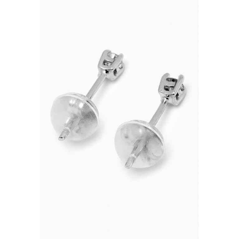 Baby Fitaihi - Diamond Stud Earrings in 18kt White Gold