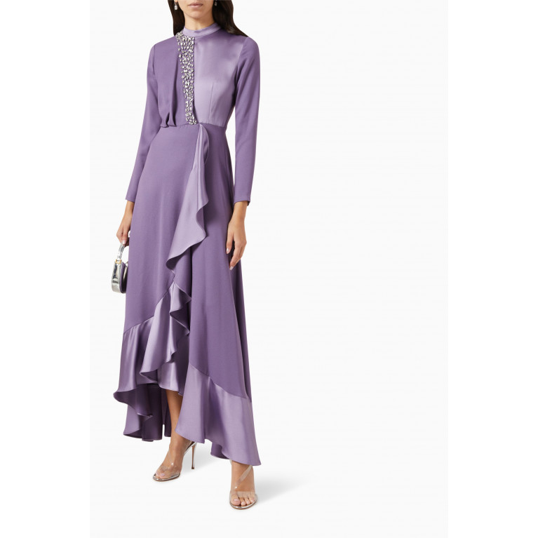 Senna - Sole Maxi Dress in Satin Purple