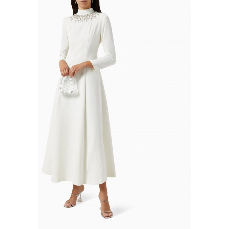 Senna - Minerva Dress in Crepe White