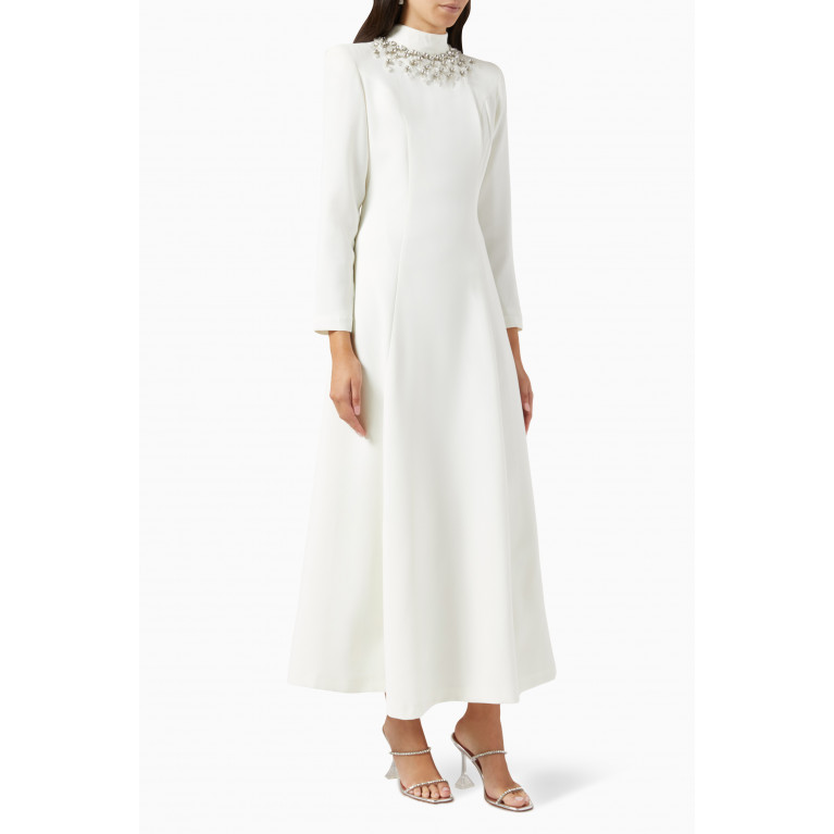 Senna - Minerva Dress in Crepe White