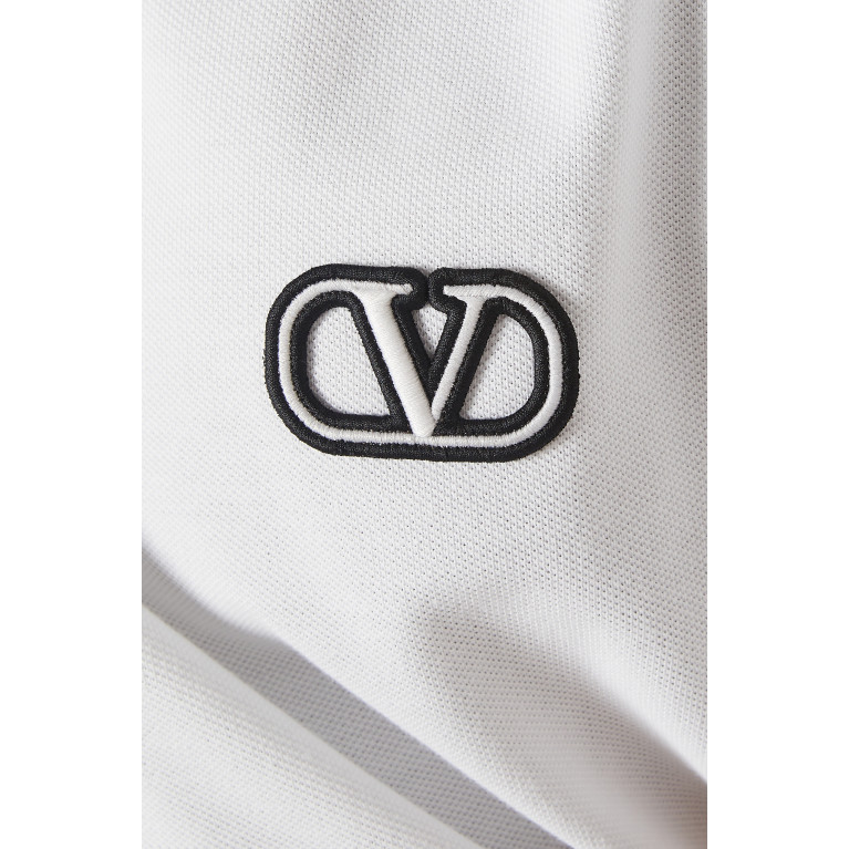 Valentino - VLogo Polo in Cotton Jersey White