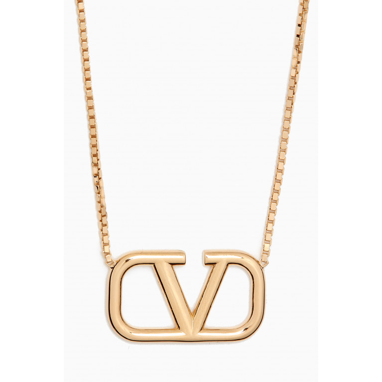 Valentino - Valentino Garavani VLogo & Stud Signature Necklace in Metal
