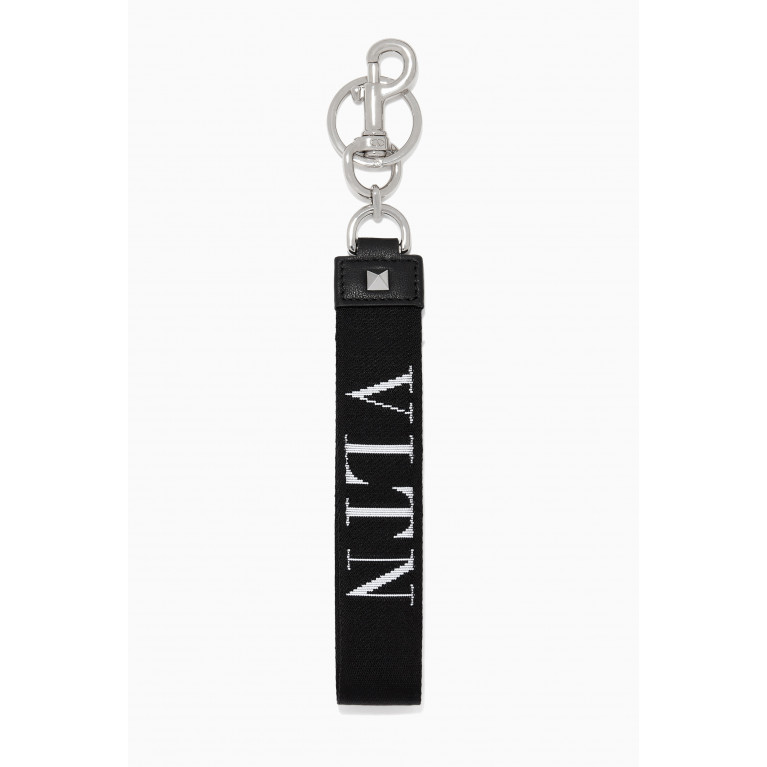 Valentino - Valentino VLTN Key Ring in Nastro-jacquard