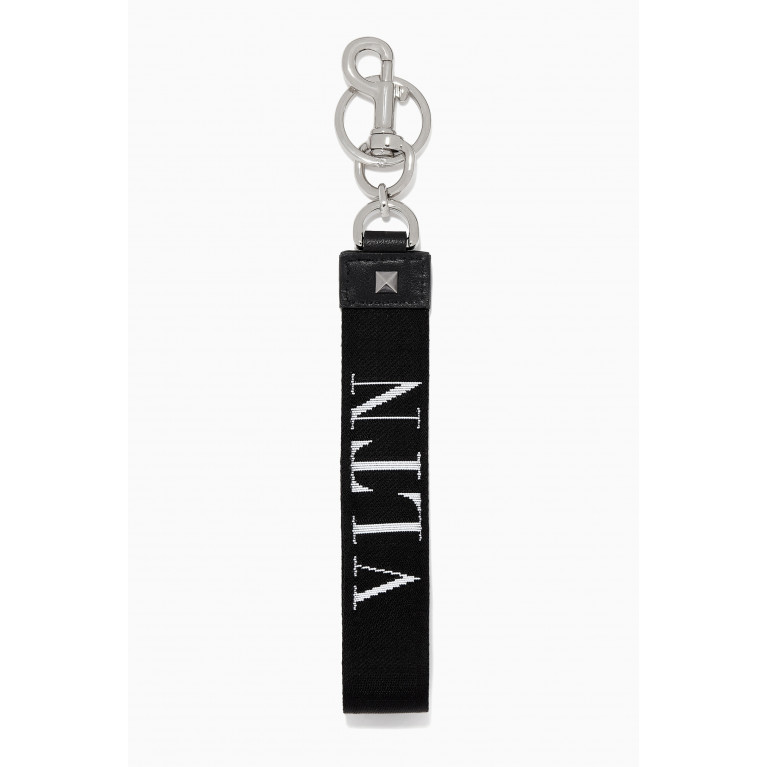 Valentino - Valentino VLTN Key Ring in Nastro-jacquard