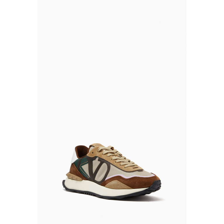 Valentino - Netrunner Sneaker in Fabric & Suede Multicolour