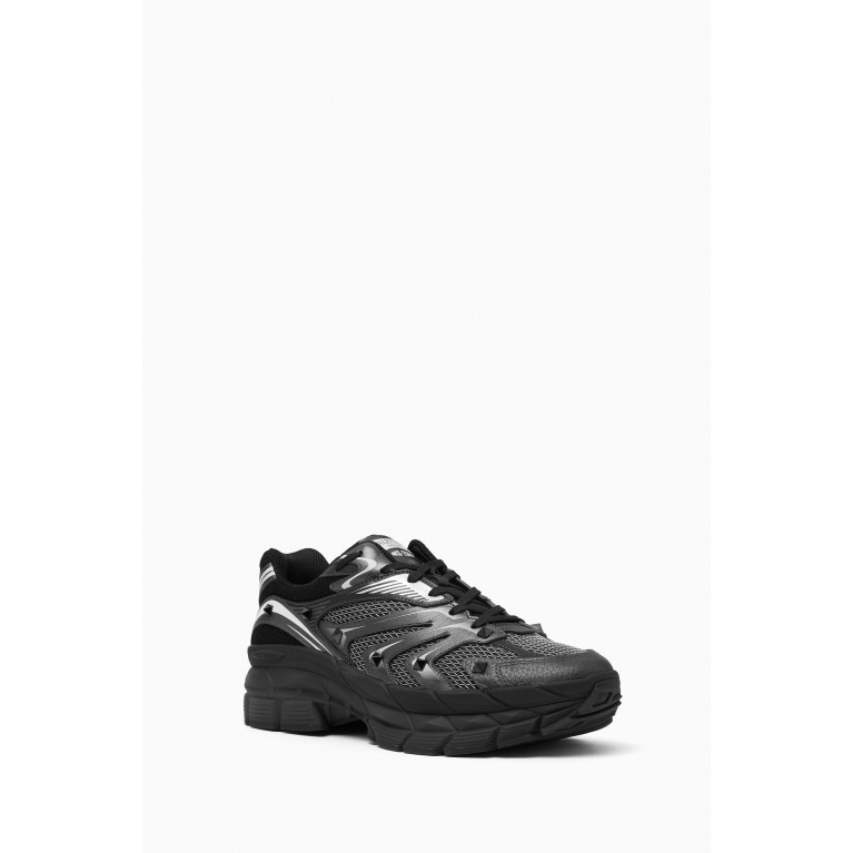 Valentino - Valentino Garavani MS-2960 Sneakers in Fabric & Calfskin Black