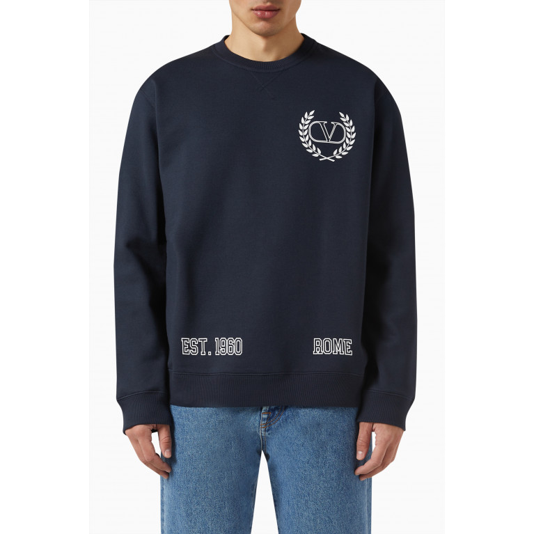 Valentino - Logo Print Sweatshirt in Cotton Blend
