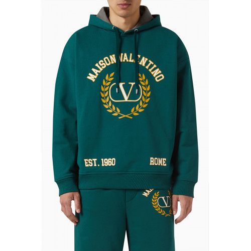 Valentino - Logo Print Hoodie in Cotton