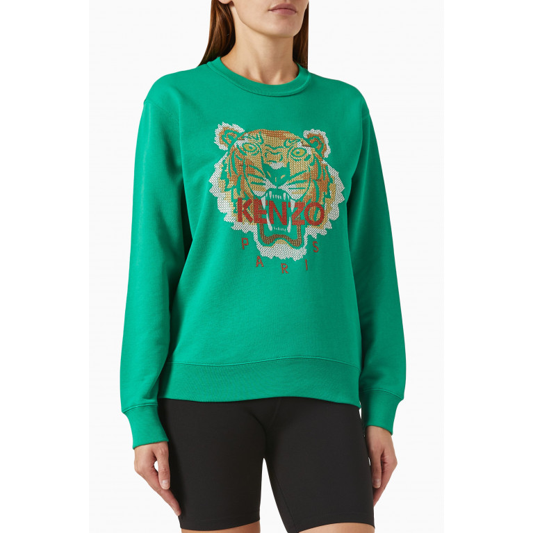 Kenzo - Tiger Jacquard Sweatshirt in Fleece