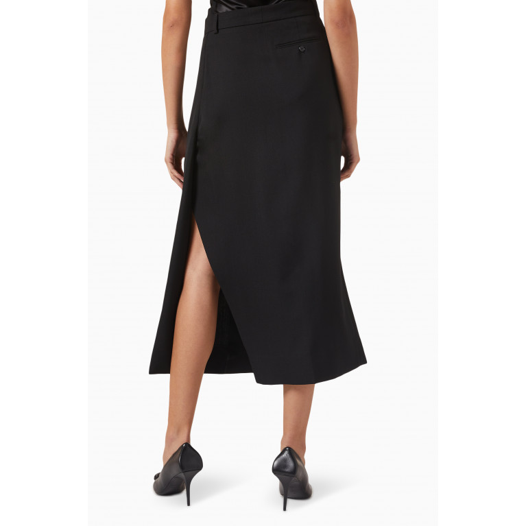 Acne Studios - Tailored Wrap Midi Skirt in Wool-blend