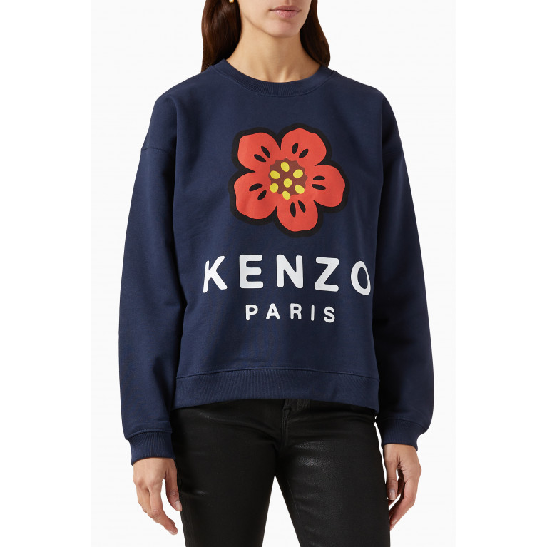 Kenzo - Boke Flower Logo-print Sweatshirt in Cotton