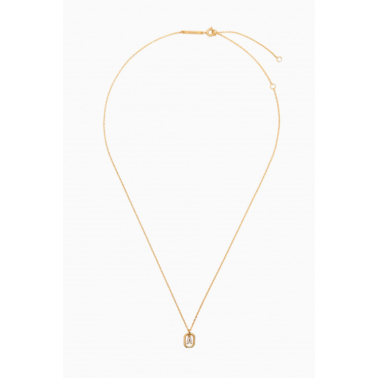 PDPAOLA - Mini Letter Necklace in Gold-plated Sterling Silver
