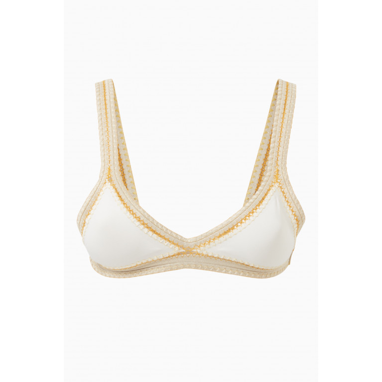 Benedetta Bruzziches - Dore Tri Star Reversible Bikini Top in Lycra
