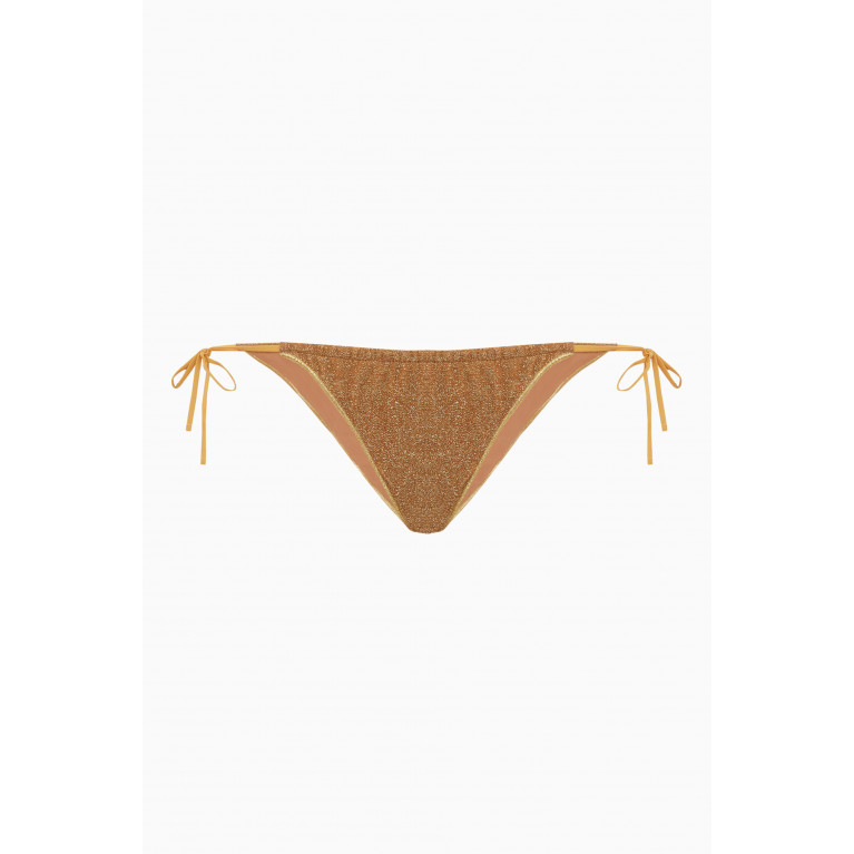 Benedetta Bruzziches - Oro Self-tie Bikini Briefs in Lycra