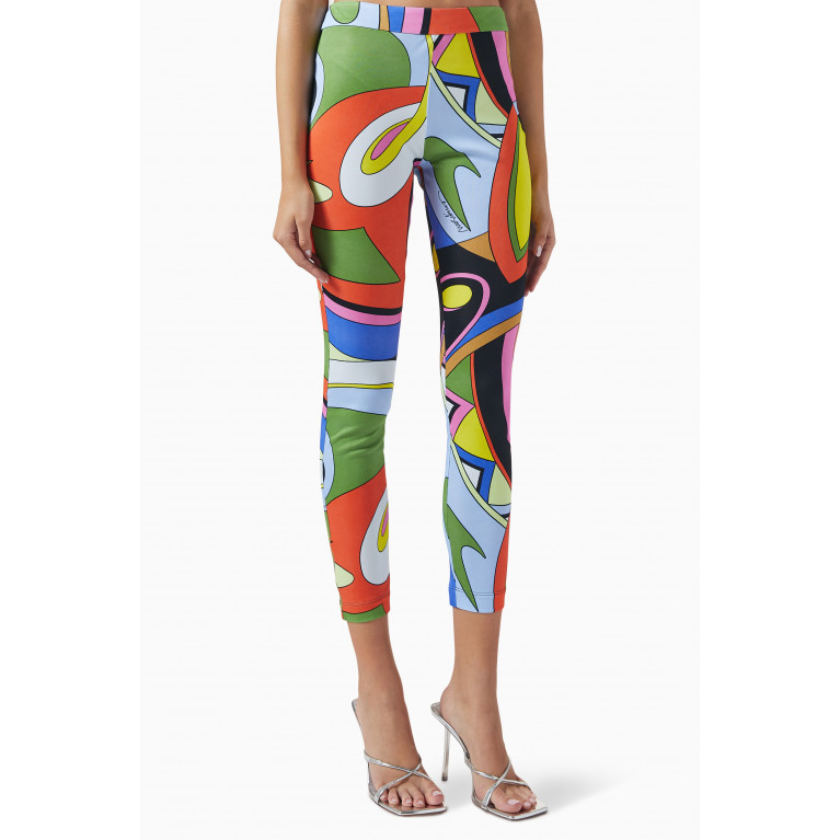 Moschino - Abstract-print Leggings in Viscose-jersey