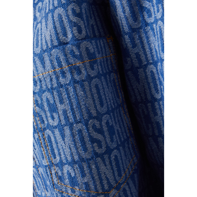 Moschino - All-over Logo Shirt in Denim